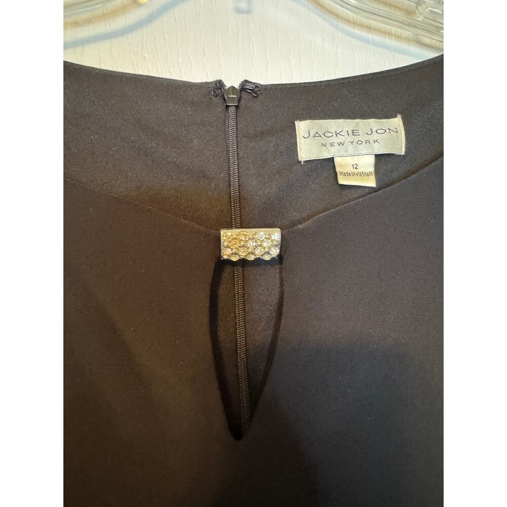 Jackie Jon New York Black Sheath-Size 12 - Picture 5 of 7